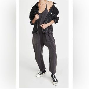 Wide leg jumpsuits with pockets.